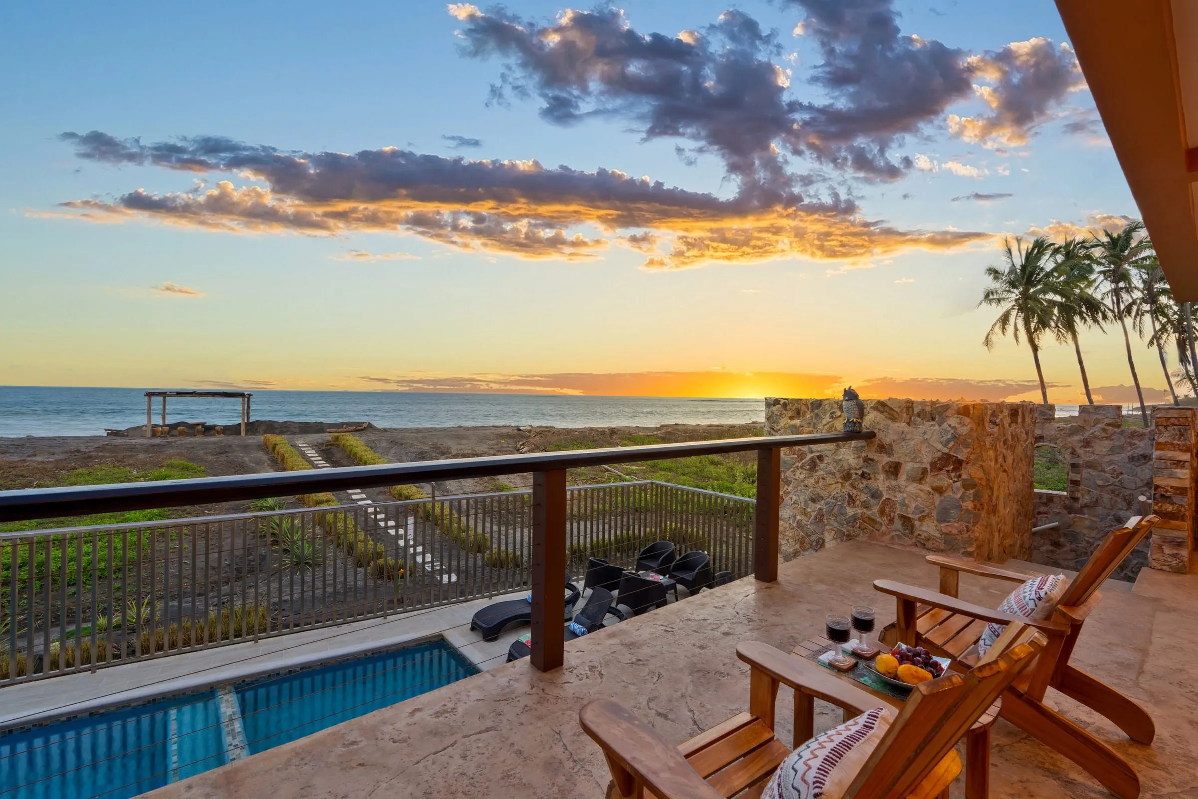 Sunset terrace photo